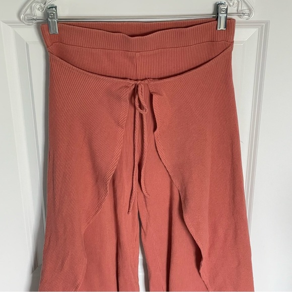 Free People Beach Saturday night ribbed knit wide leg Pants 47272 - Picture 3 of 11